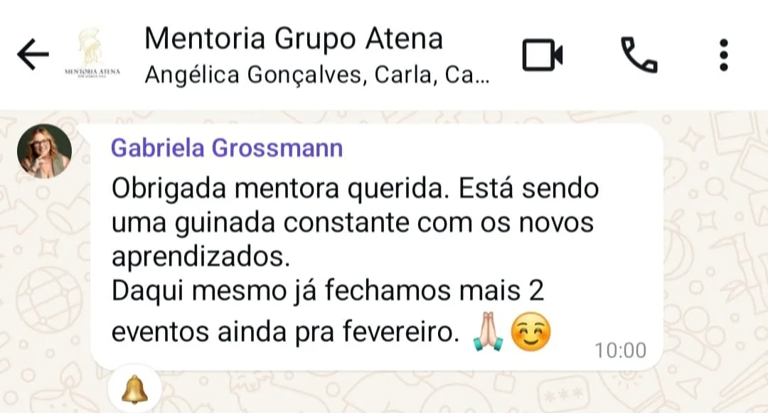 Depoimento: mais dois eventos fechados após a mentoria